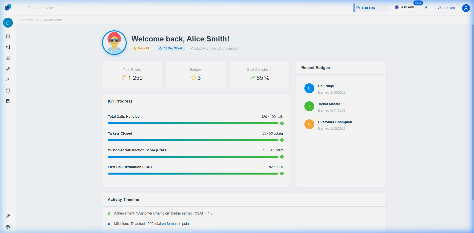Agent Dashboard Specification